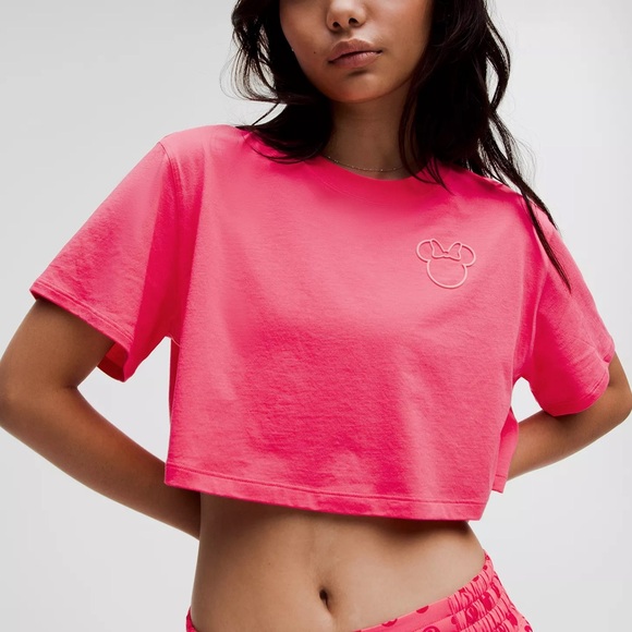 lululemon athletica Tops - Disney x lululemon All Yours Cropped T-Shirt in Pink